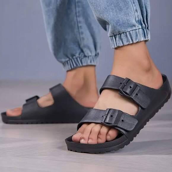 NWT Birkenstock-style EVA Arizona sandals, size 41 265 L10 M8 - Picture 1 of 4